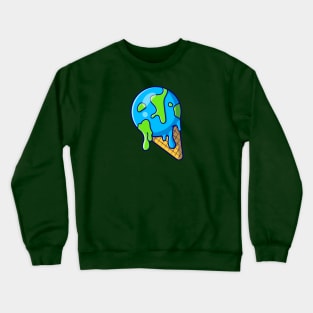 Ice Cream Earth Drip Melted Cartoon Crewneck Sweatshirt